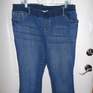 Maternity Announcements Womens Denim Blue Jean Pant Band Pregnancy